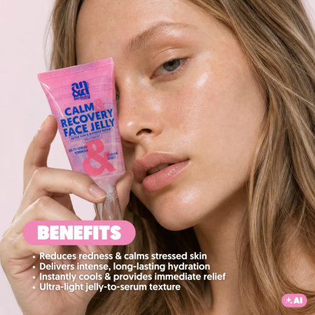 AN&D regenerační zklidňující gelová jelly emulze po opalování, Calm & Recover Face Jelly, 