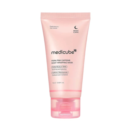 Medicube slupovací noční pleťová maska s PDRN a kofeinem, Pink Caff. Night Wrap. Mask 75ml