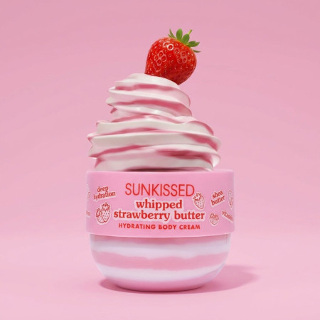 Sunkissed hydratační šlehané tělové máslo, Strawberry Butter, 270g