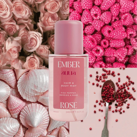 Face Facts voňavá mlha na vlasy a tělo, Auura Hair & Body Mist - Ember Rose, 240ml