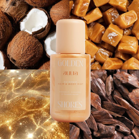 Face Facts voňavá třpytivá mlha na vlasy a tělo Auura Shimmer - Golden Shores, 240ml