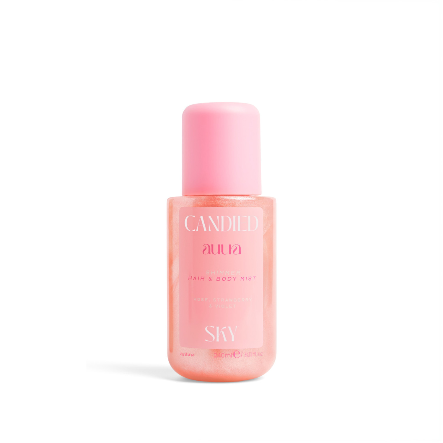 Face Facts voňavá třpytivá mlha na vlasy a tělo, Auura Shimmer - Candied Sky, 240ml
