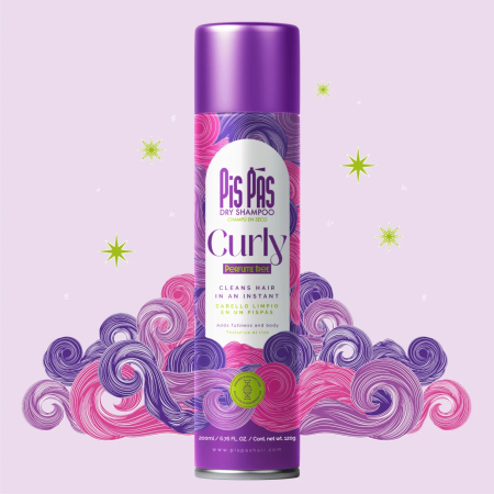 Pis Pas suchý šampon na vlasy, Curly, 200ml