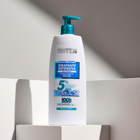 DermoLab intenzivně hydratační tělový krém s Panthenolem a Ureou, 400ml