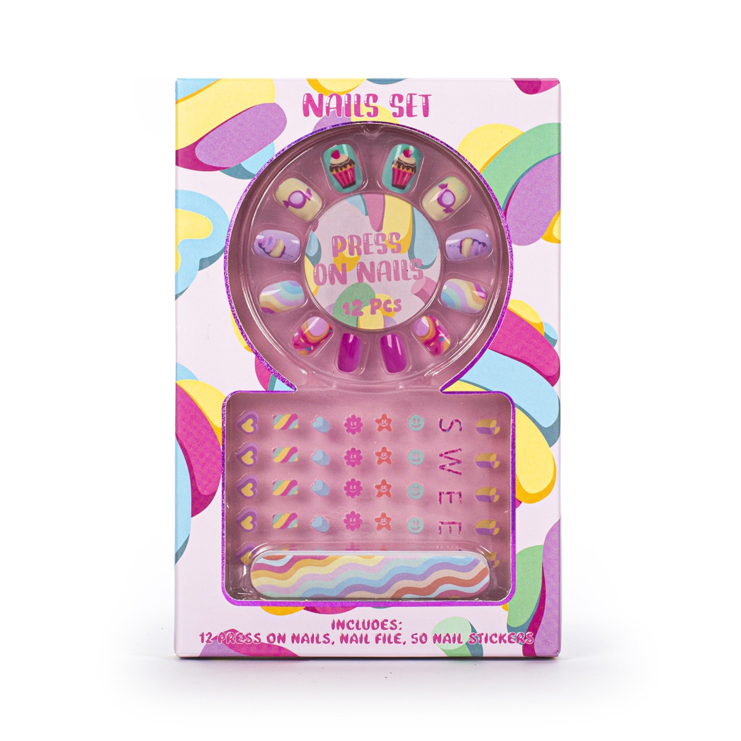 Tri Coastal dárková sada na nehty ve vánočním balení, Nails Set - Pink, 1ks