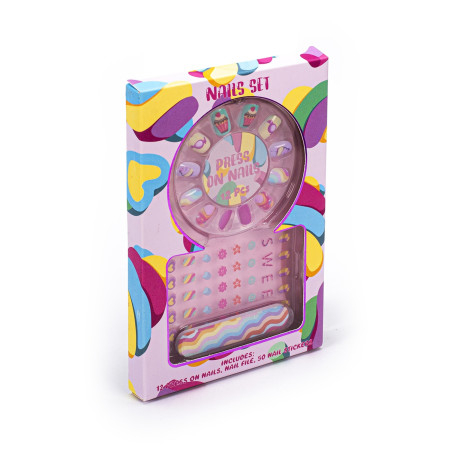 Tri Coastal dárková sada na nehty ve vánočním balení, Nails Set - Pink, 1ks