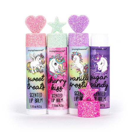 Tri Coastal dárková sada balzámů na rty s kakaovým máslem ve vánočním balení, Cute Lip Balm
