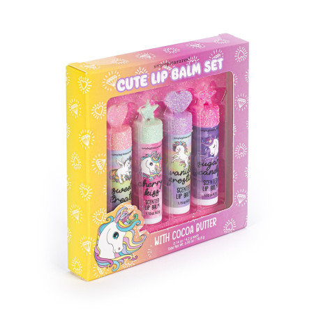 Tri Coastal dárková sada balzámů na rty s kakaovým máslem ve vánočním balení, Cute Lip Balm