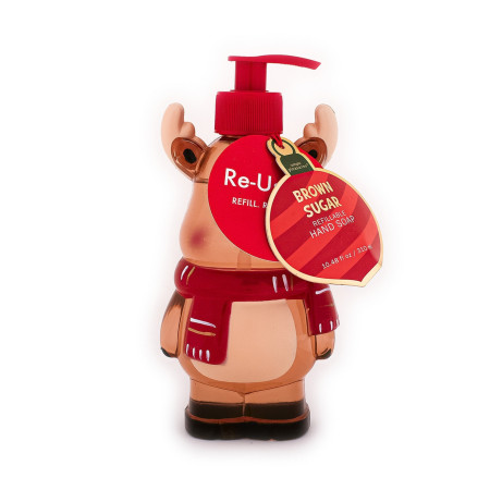 Tri Coastal tekuté mýdlo na ruce ve vánočním designu, Brown Sugar - Reindeer, 310ml