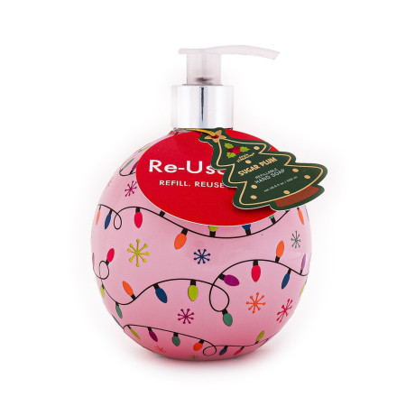 Tri Coastal tekuté mýdlo na ruce ve vánočním designu - baňka, Sugared Plum, 500ml