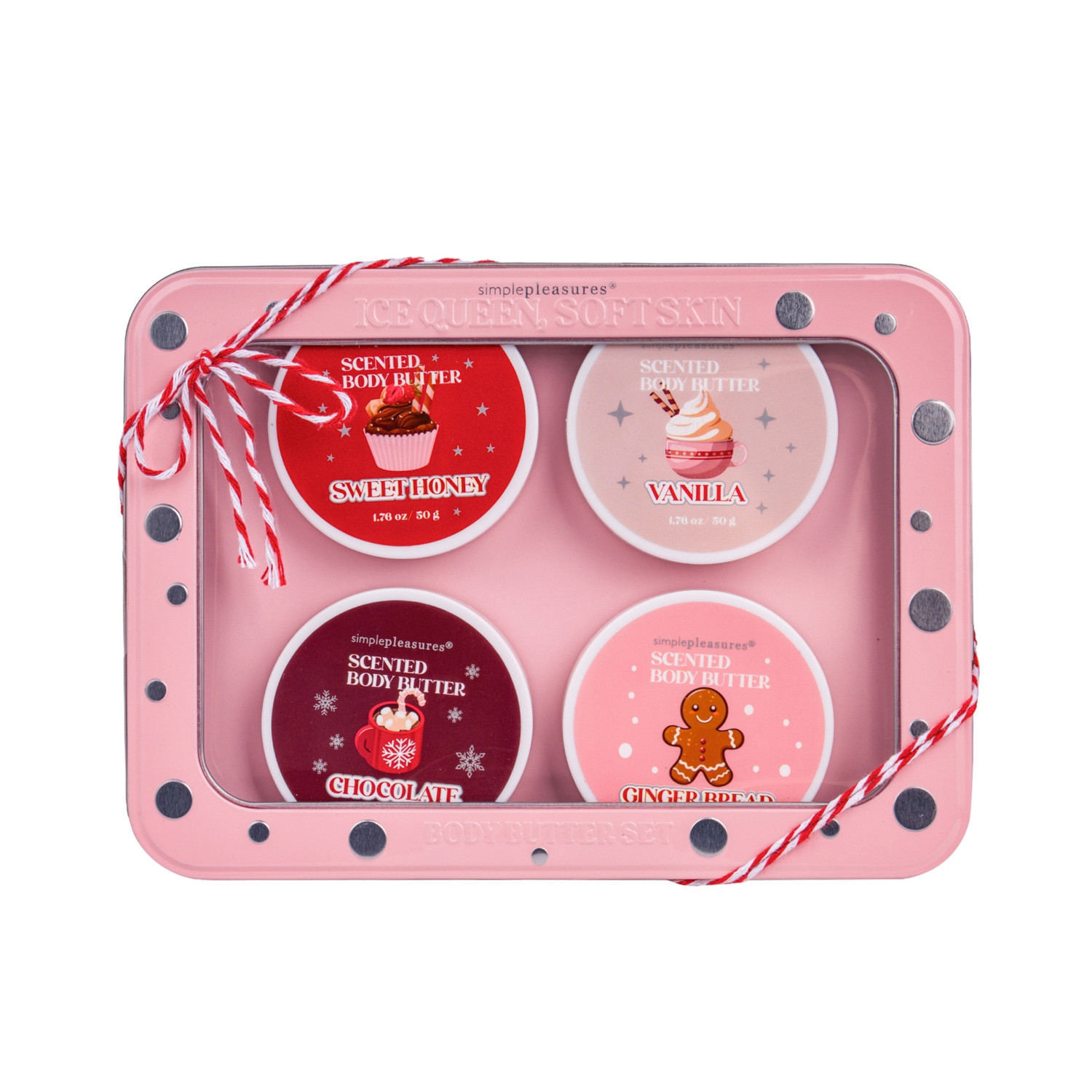 Tri Coastal vánoční dárková sada voňavých tělových másel v kovové krabičce, Body Butter Set