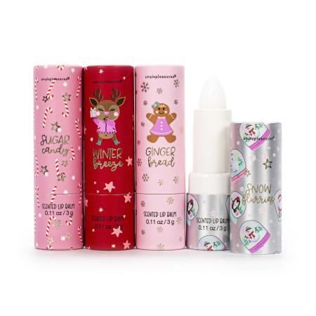 Tri Coastal dárková sada balzámů na rty ve vánočním balení, Lip Balm Collection - Blue, 4x3g