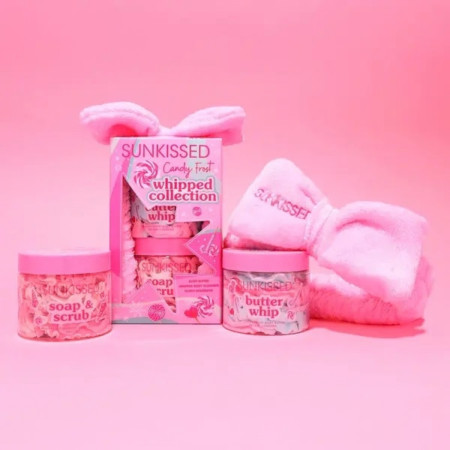 Sunkissed dárková sada,  Candy Frost Whipped Soap and Butter Collection, 3ks