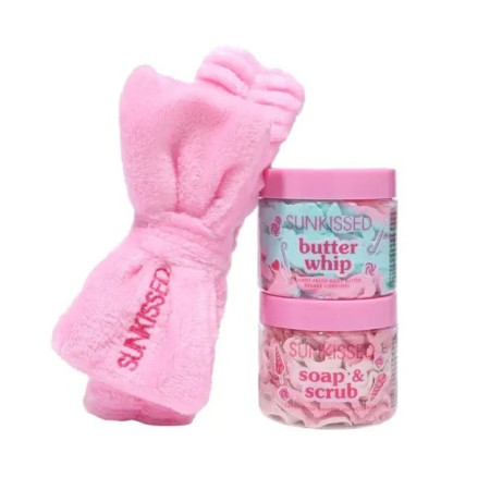 Sunkissed dárková sada,  Candy Frost Whipped Soap and Butter Collection, 3ks