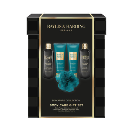 Baylis & Harding dárková sada pro muže, Black Pepper & Ginseng Men's Body Care Gift Set, 5ks