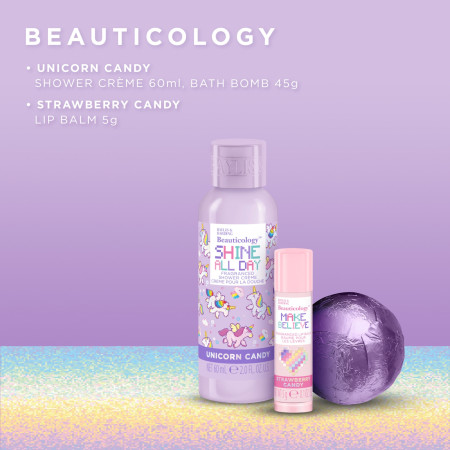 Baylis & Harding dárková sada Beauticology Rainbow Pencil Case Gift Set, 3ks