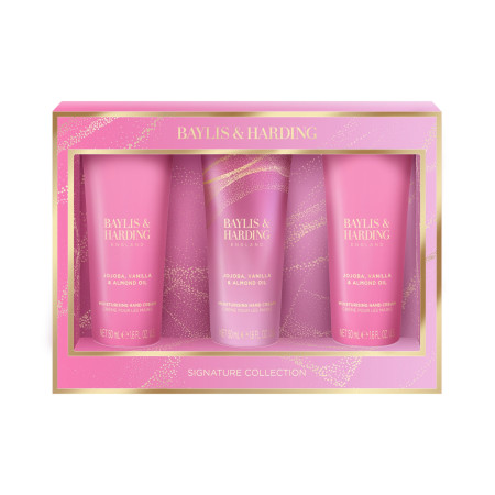 Baylis & Harding dárková sada, Jojoba, Vanilla & Almond Oil Luxury Hand Treats Set, 3ks