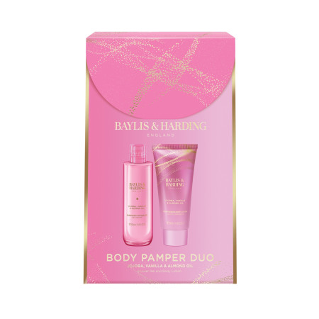 Baylis & Harding dárková sada, Jojoba, Vanilla & Almond Oil Luxury Body Pamper Duo Set, 2ks