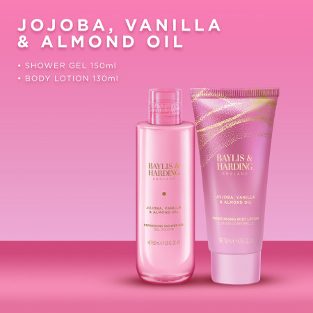 Baylis & Harding dárková sada, Jojoba, Vanilla & Almond Oil Luxury Body Pamper Duo Set, 2ks