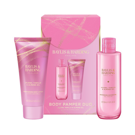 Baylis & Harding dárková sada, Jojoba, Vanilla & Almond Oil Luxury Body Pamper Duo Set, 2ks