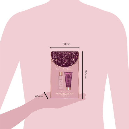 Baylis & Harding dárková sada, Wild Cherry & Vanilla Luxury Body Pamper Duo Gift Set, 2ks