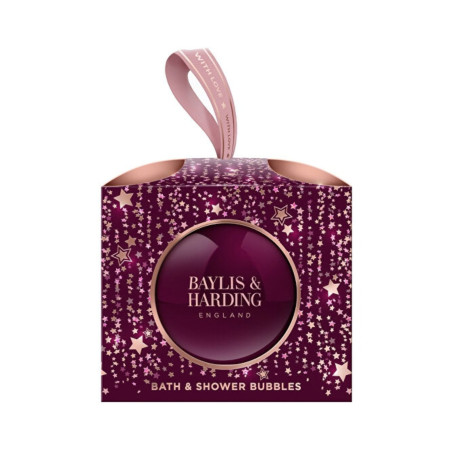 Baylis & Harding pěna do koupele, Wild Cherry & Vanilla Festive Bauble Gift, 250ml
