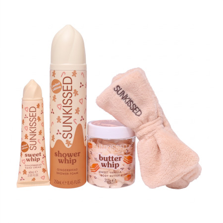 Sunkissed dárková sada Gingerbread & Vanilla Beauty Whipped, 4ks