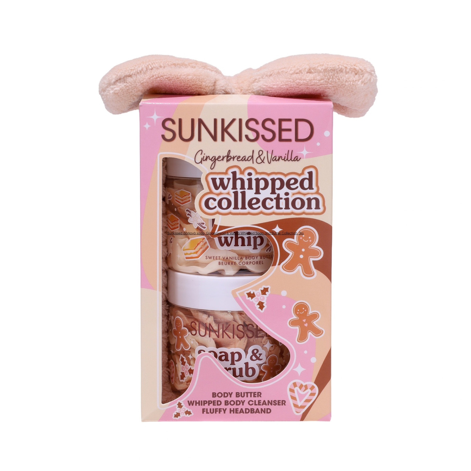 Sunkissed dárková sada, Gingerbread & Vanilla Whipped Soap and Butter Collection, 3ks