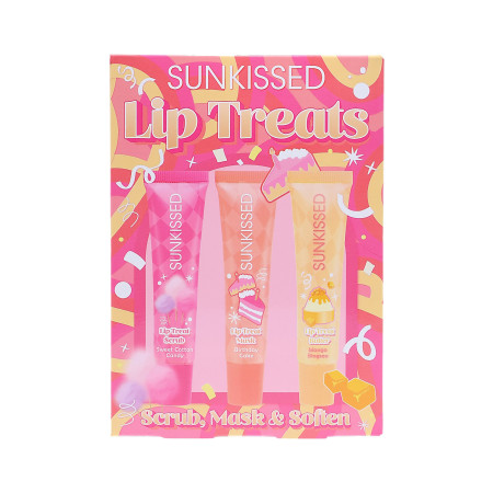 Sunkissed dárková sada na rty Scrub & Maska & Balzám na rty, Lip Treats, 3ks