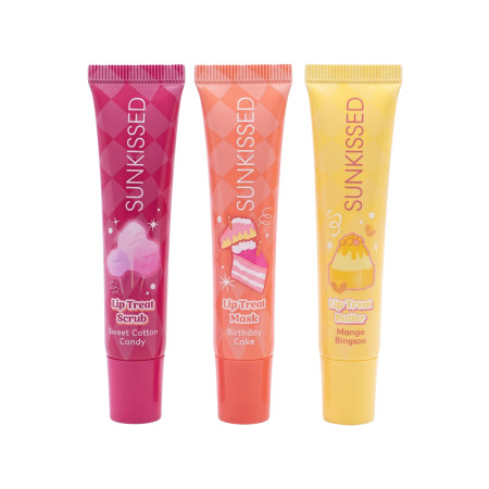 Sunkissed dárková sada na rty Scrub & Maska & Balzám na rty, Lip Treats, 3ks