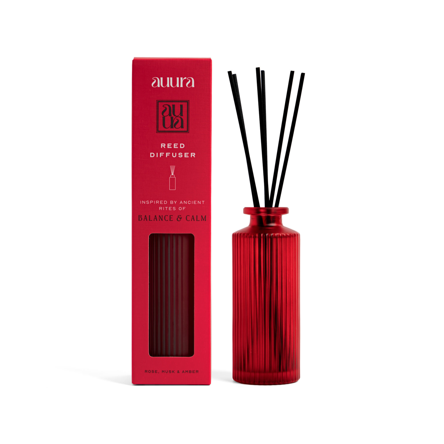Face Facts Auura vonný difuzér s tyčinkami, Balance & Calm, Rose, Musk & Amber, 150ml