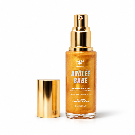 Yes Studio třpytivý olej na tělo, Shimmer Body Oil Salted Caramel Brulee, 50ml