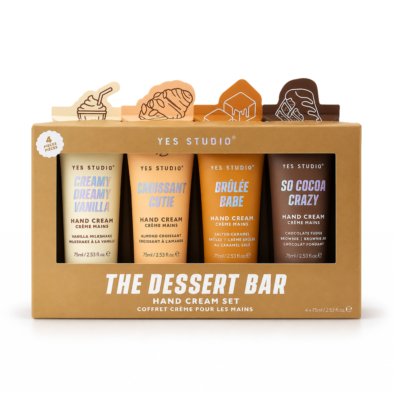 Yes Studio dárková sada krémů na ruce The Dessert Bar Hand Cream Set, 4ks