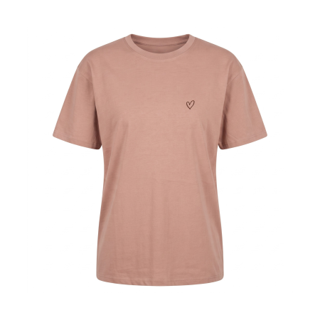 Riano oversized tričko Jsi Krásná, 100% bavlna, pudrově růžová