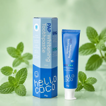 Hello Coco bělicí zubní pasta bez fluoridu a peroxidu s PAP a hydroxyapatitem, Máta, 75g