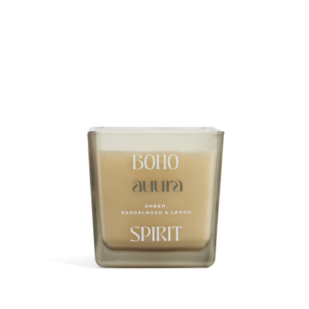 Face Facts Auura vonná svíčka, Boho Spirit, Amber, Sandalwood & Lemon, 200g