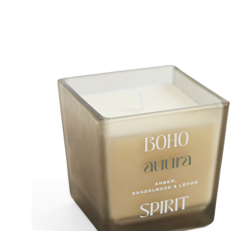 Face Facts Auura vonná svíčka, Boho Spirit, Amber, Sandalwood & Lemon, 200g