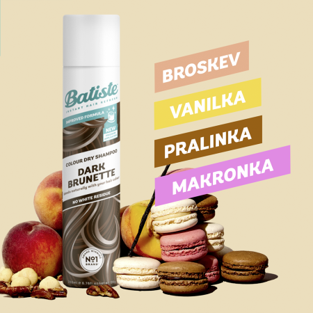 Batiste suchý šampon pro tmavě hnědé vlasy, 200ml 