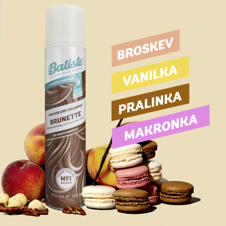Batiste suchý šampon pro středně hnědé vlasy, 200ml 