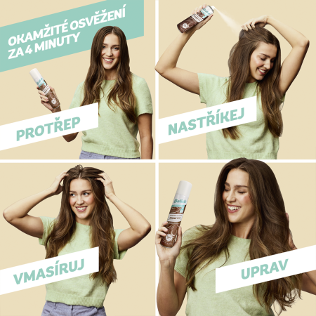 Batiste suchý šampon pro středně hnědé vlasy, 200ml 