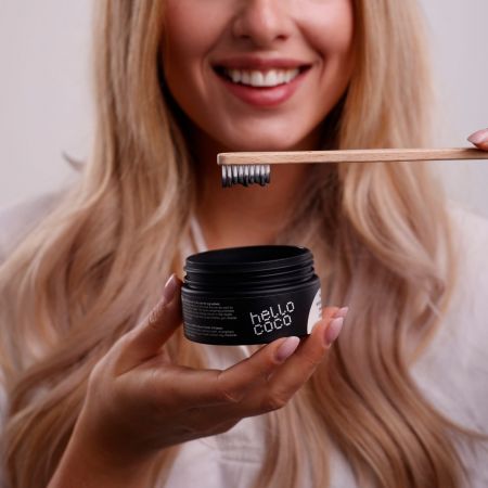 hello coco aktivní uhlí na bělení zubů, Original, 30g